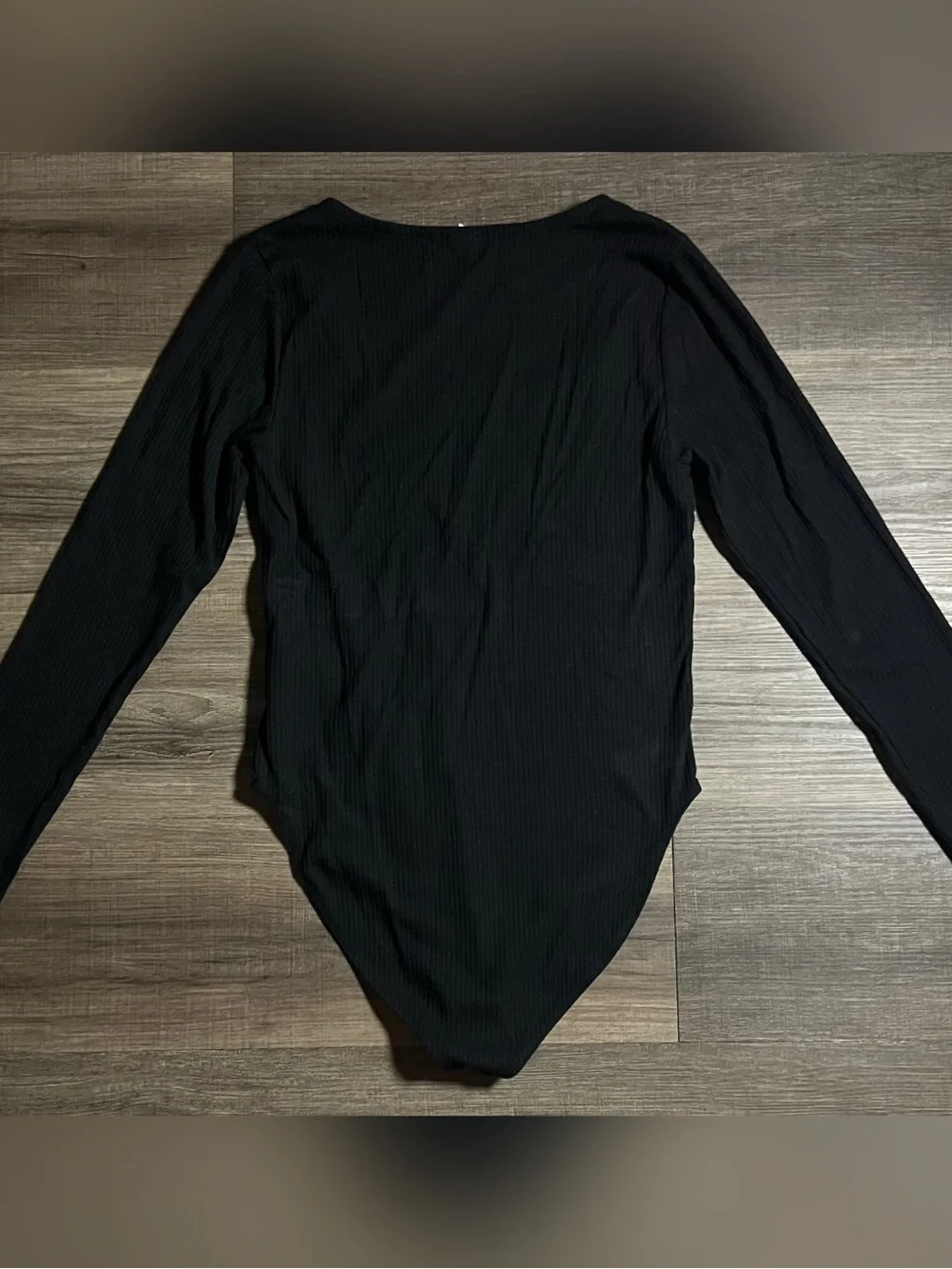 Women's Old Navy Black Long-Sleeve Square Neck Bodysuit - Picture 5 of 5